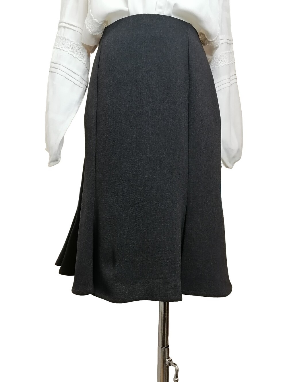 🐨🐨Classic Dark Gray A-Line Mermaid Midi Skirt